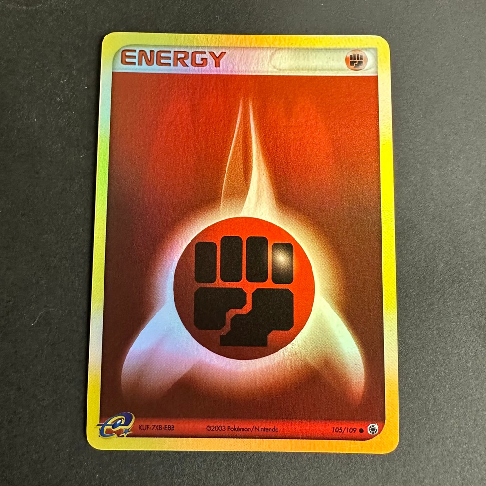 Pokemon TCG Fire Energy EX Ruby and Sapphire Common Reverse Holo NM